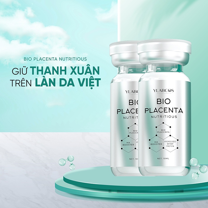 Huyết thanh siêu phục hồi BIO PLACENTA giúp dưỡng ẩm da, hỗ trợ ngăn ngừa lão hóa da thương hiệu Dr. Lacir dung tích 10e