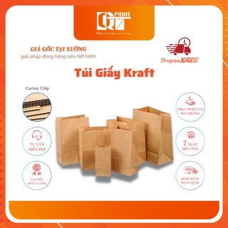 SIÊU RẺ - 10 TÚI GIẤY KRAFT từ 320đ/túi ( In theo yêu cầu)