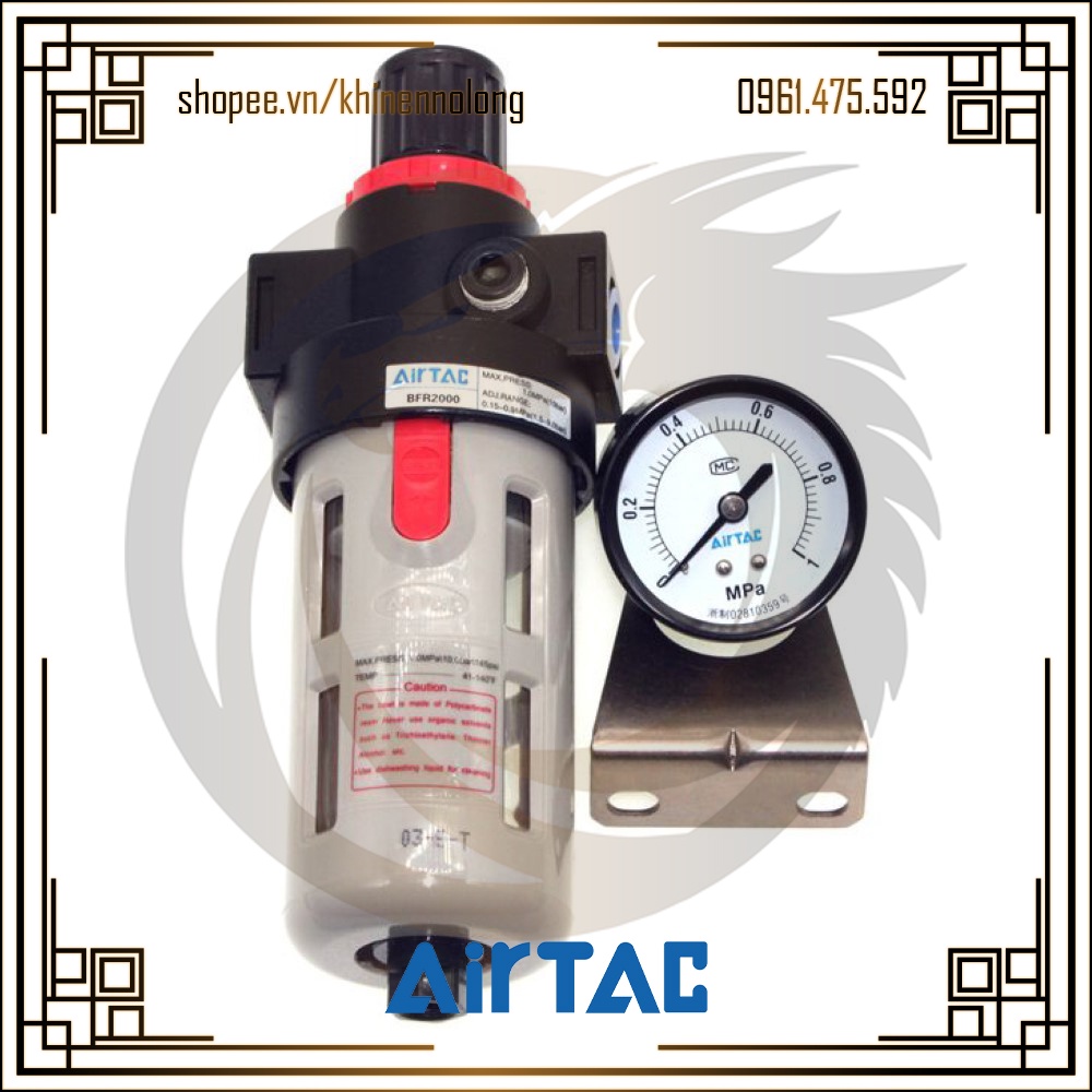 Bộ Lọc Đơn Khí Nén AirTAC BFR2000 ren 13mm