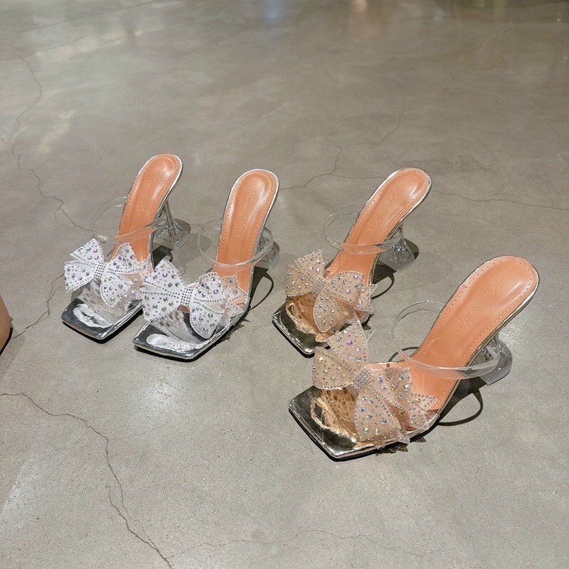 DÉP NỮ THỜI TRANG NƠ THẮT DA MỀM ÊM CHÂN mã L258