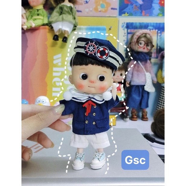 Set bộ đồng phục học sinh cho búp bê ob11, nendoll
