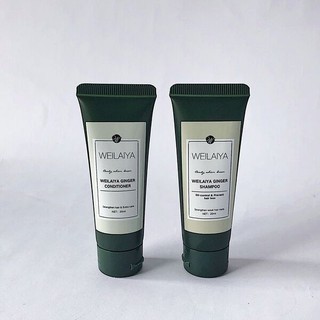 Bộ Dầu Gội Xả Dành Cho Tóc Dầu, Bết Dính Chiết Xuất Gừng Weilaiya 20ml - Mecskincare