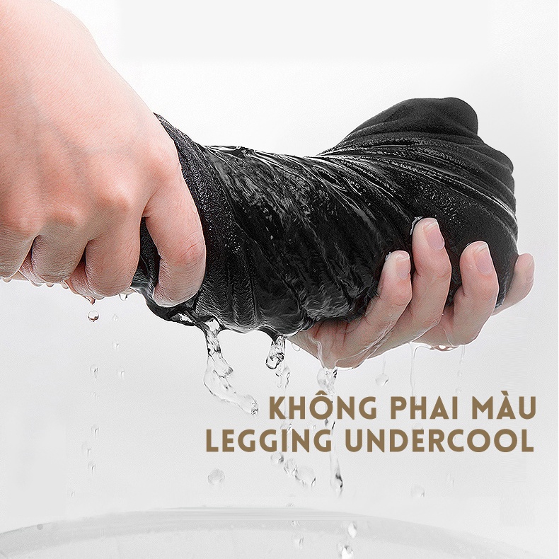 Quần legging lửng đùi nữ UNDERCOOL Tôn Dáng bigsize ôm bó vải dày dãn tốt cạp cao ngố mặc nhà dáng ôm bó tập gym yoga