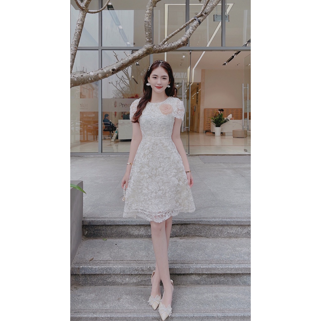 ĐẦM REN TAY HẾN XÒE CAO CẤP