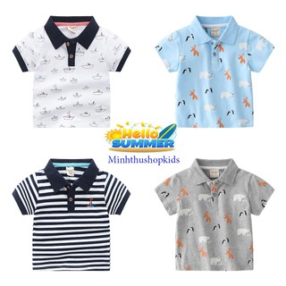  Áo polo bé trai WELLKIDS chất cotton hàng xuất Âu Mỹ QATE 522 