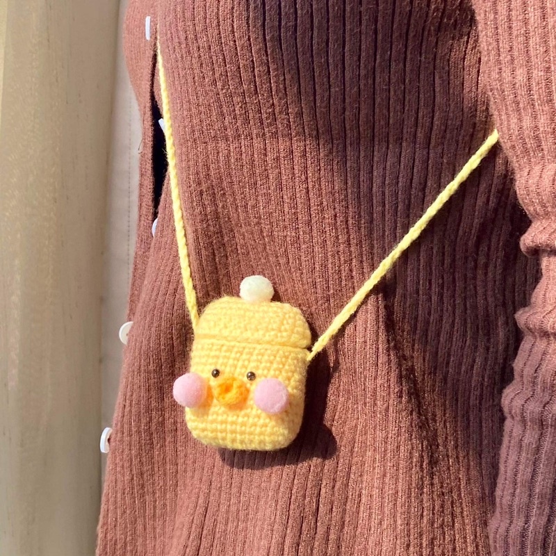 Case airpod len crochet Handelait con gà, quả dâu tây dễ thương