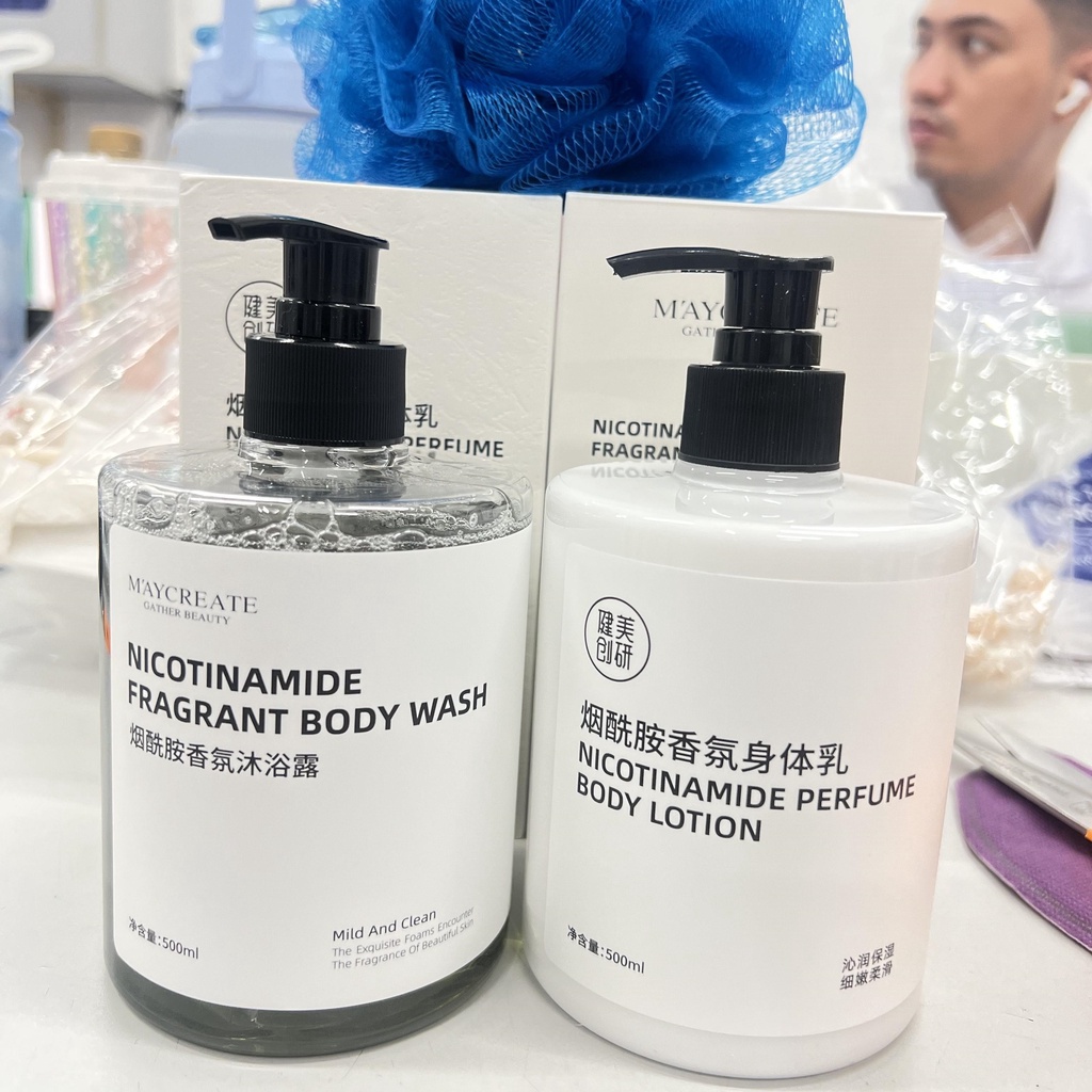 Combo Sữa Dưỡng Thể, Sữa Tắm Dưỡng Trắng Niacinamide 500ml Hương Quyến Rũ, VANCY | BigBuy360 - bigbuy360.vn