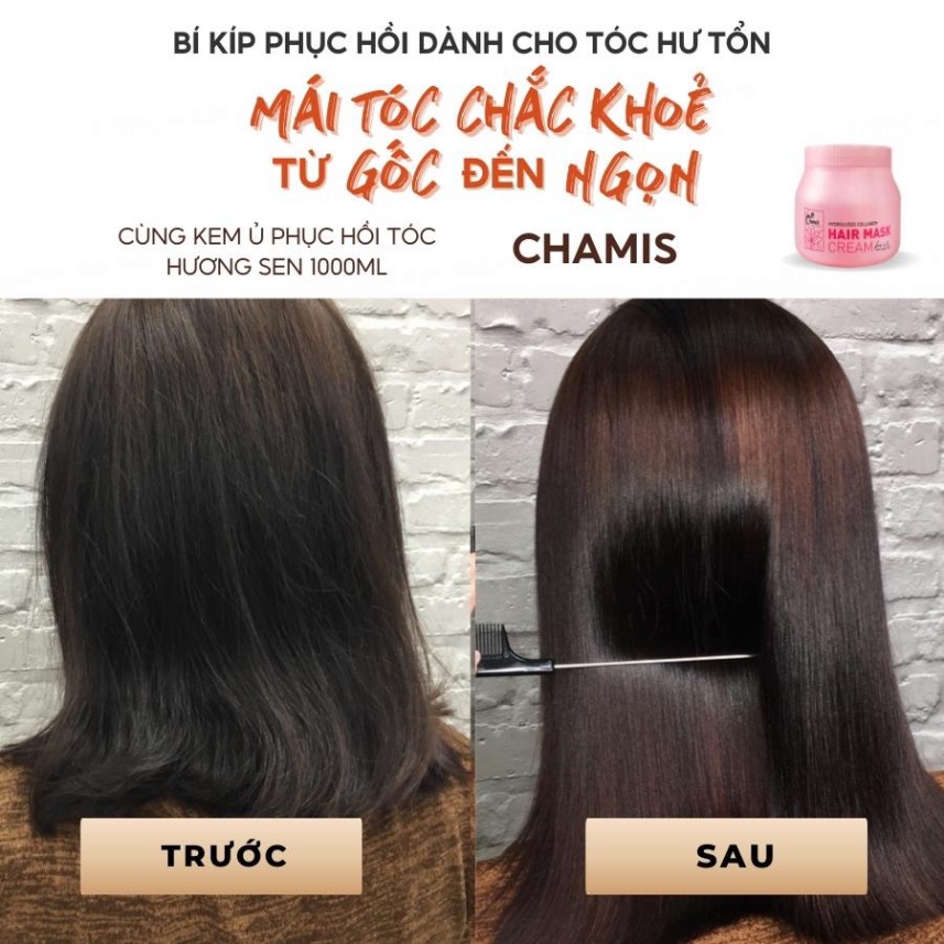 Kem Ủ Phục Hồi Tóc CHAMIS Collagen - Giúp Tóc Siêu Bóng Mượt Hương Nước Hoa Lưu Hương 24 Giờ