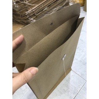 Bao túi hồ sơ A4 giấy Kraft xi măng đáy 4cm.