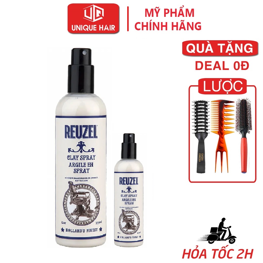 Xịt tạo phồng Reuzel Clay Spray 355ml - New 2023 - Chính Hãng + Quà Tặng