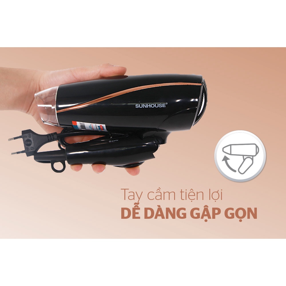 Máy sấy tóc Sunhouse SHD2306, Công suất 1200W, Bảo hành 12 tháng