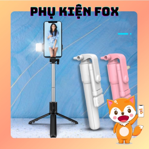 Gậy Tự Sướng Đa Năng R1S 3 Chân Có Đèn Điều Khiển Bluetooth,Gậy Chụp Ảnh Chuyên Dụng Selfie