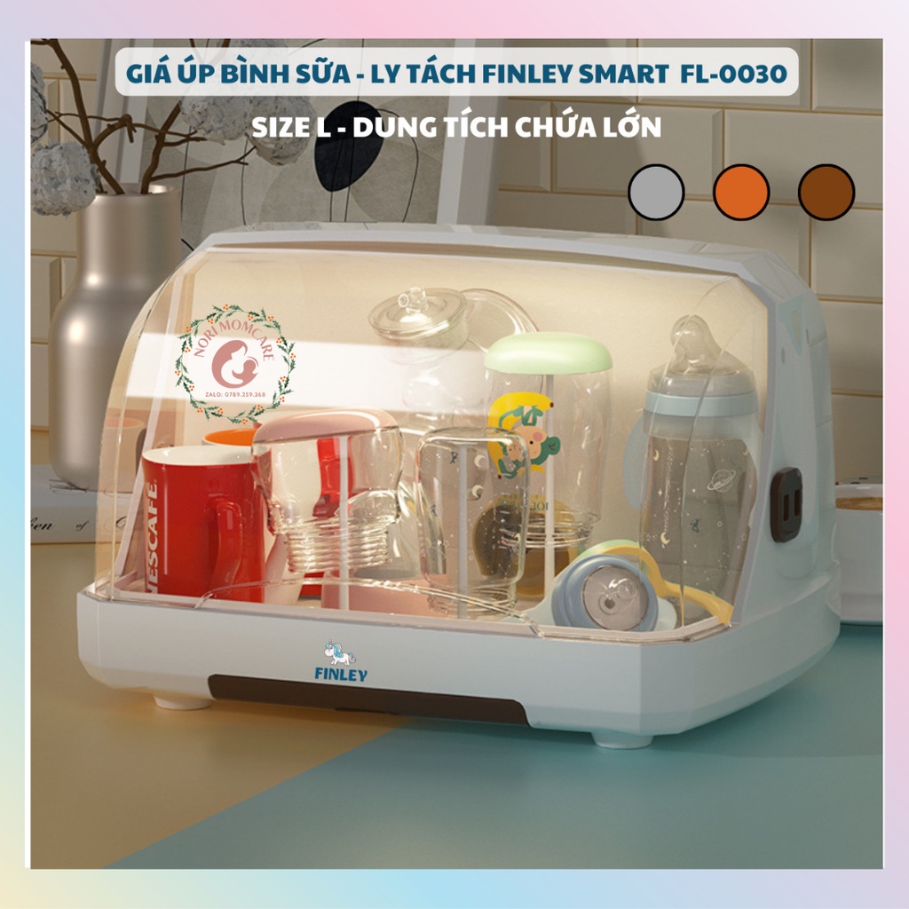 Giá / Khay Úp Bình Sữa, Chén Dĩa, Ly Tách Nhựa Pp Cao Cấp Có Nắp Đậy Finley