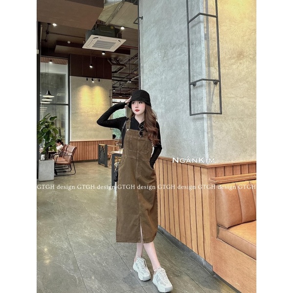 Váy yếm dáng đai Hàn Quốc