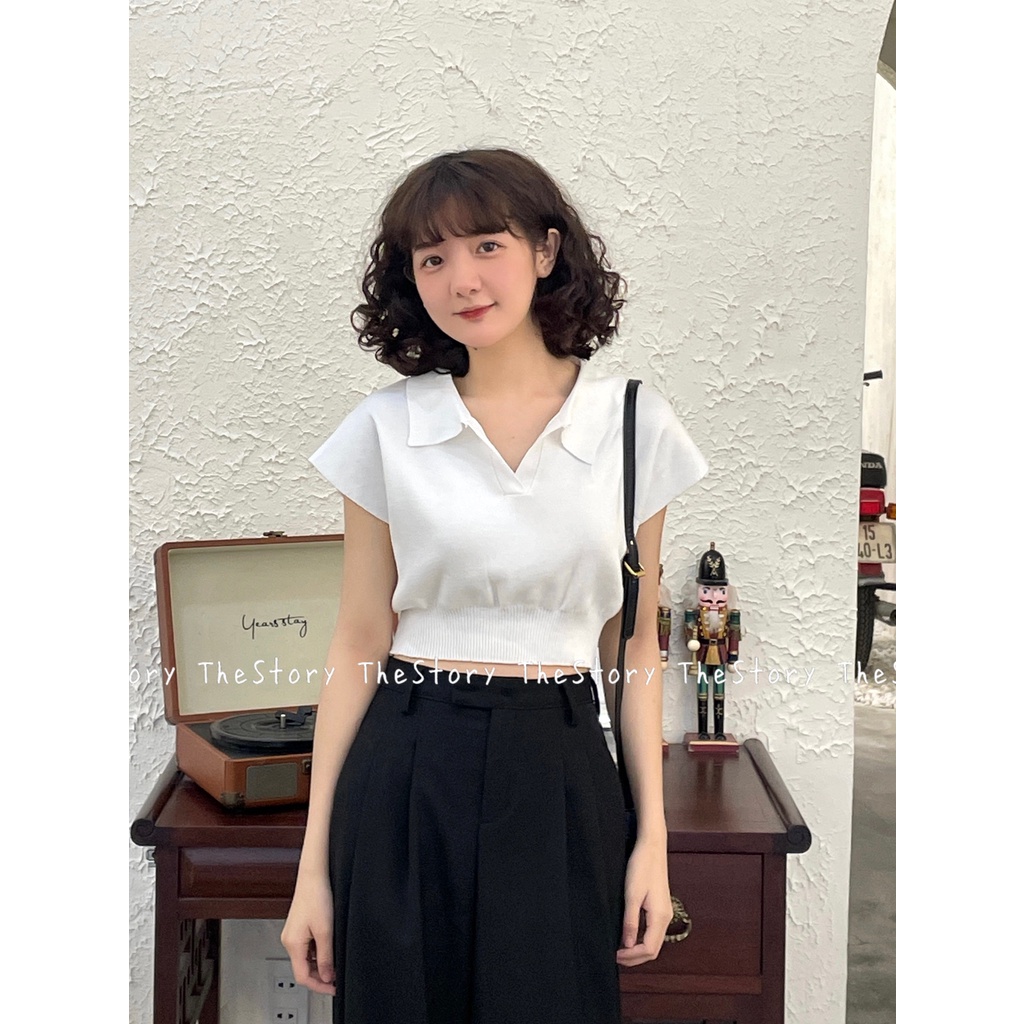 Áo polo croptop [STORY] A2974 (ảnh thật)