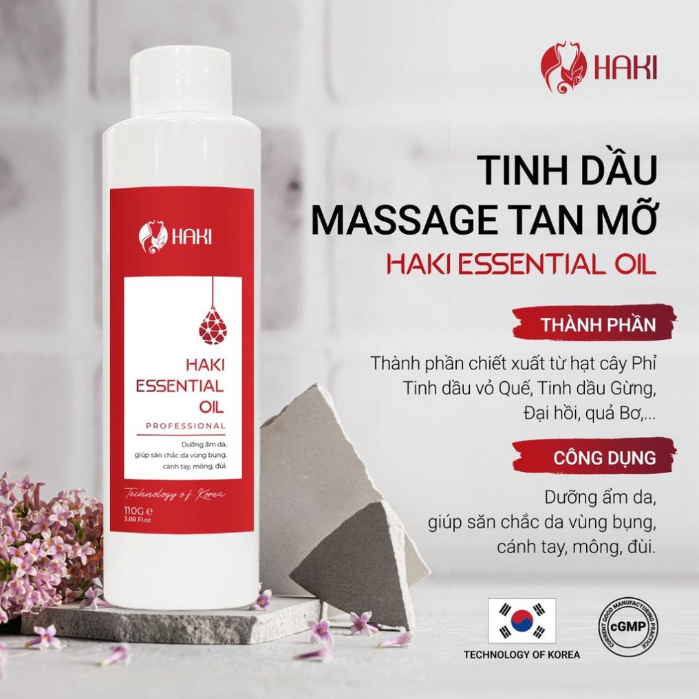 Tinh Chát Ủ Nòng Hủy Mỡ HAKI Haki Essential Oil 110g Ủ nóng tan mỡ