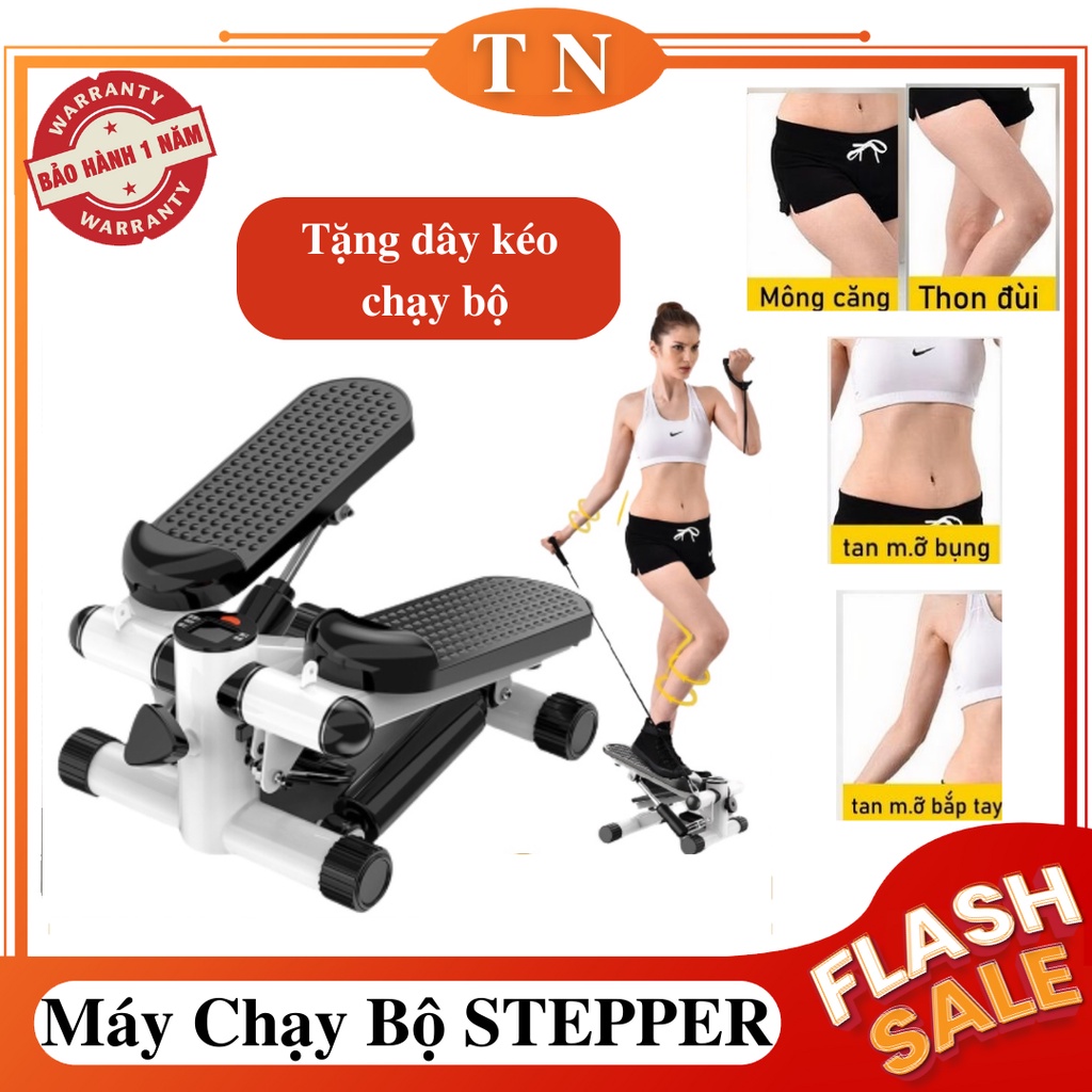 Máy Chạy Bộ Mini Tại Nhà STEPPER- Tặng Dây Kéo Chạy Bộ, Hỗ Trợ Tăng Thể Lực Tại Chỗ, Màn Hình Hiển Thị Thời Gian Tập