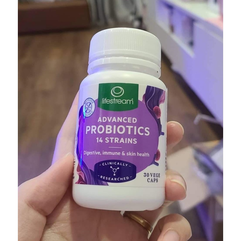 Viên Uống Men Vi Sinh, hỗ trợ tiêu hóa, đẹp da Lifestream Advanced Probiotic 30 viên