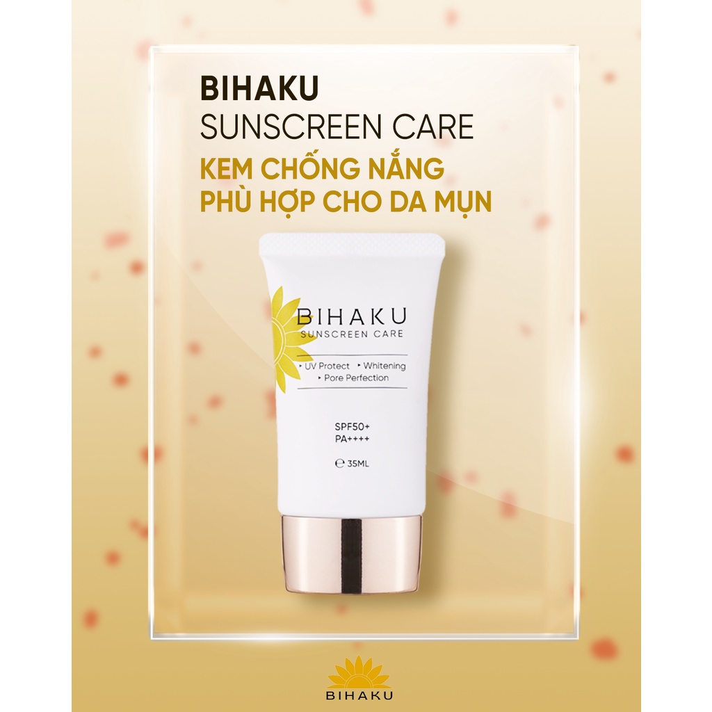 Kem Chống Nắng Bihaku Sunscreen SPF 50+, PA++++ dành cho nhạy cảm và dưỡng trắng da 10ml