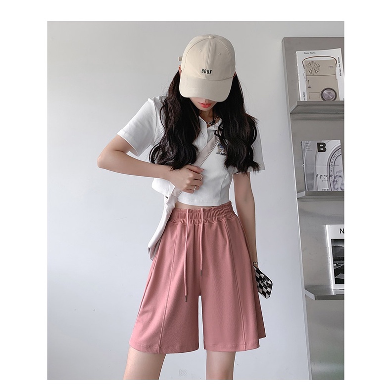 Quần short nữ lưng thun ống rộng,quần đùi Unisex
