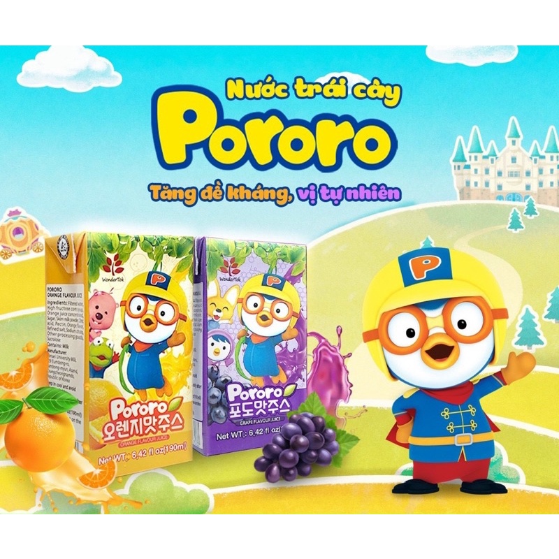 Nước Ép Trái Cây Pororo Wondertok cho bé 12m+ 190ml