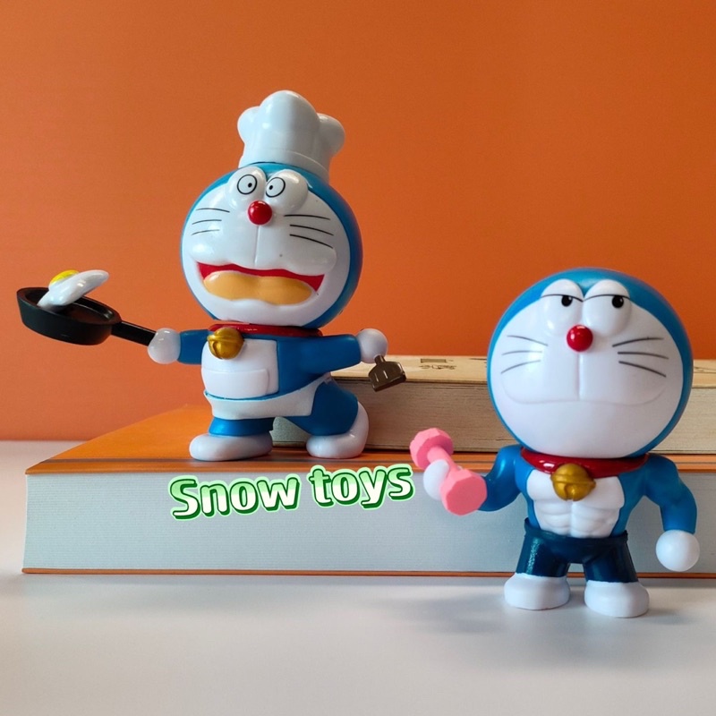 Mô hình Doraemon - đồ chơi bé Mon Mèo Ú doremon dễ thương hướng nghiệp đầu bếp bartender phù thủy cử tạ họa sĩ cứu hộ