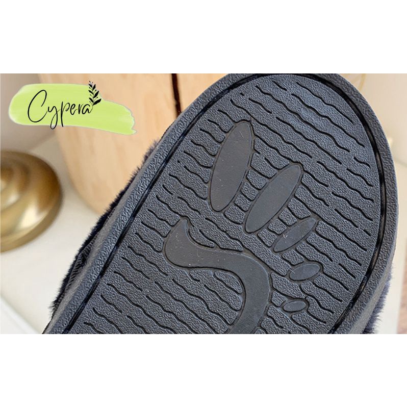 Dép Lông Trơn Hàn Quốc Êm Chân Đế Cao Su Cao Cấp - D129