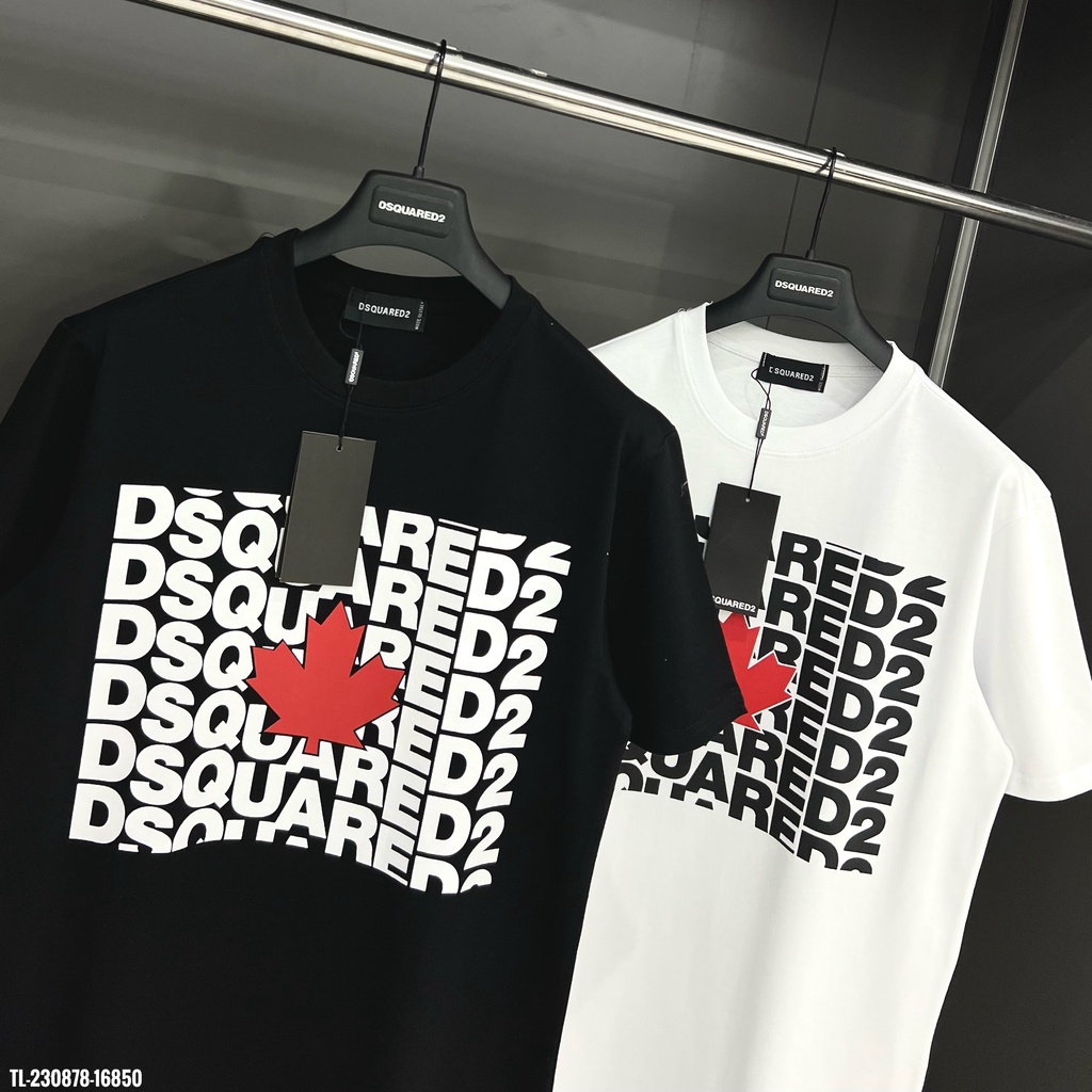 Áo thun ngắn tay Đ.S.Q.2 hoạ tiết in logo siêu đẹp - áo phông chất liệu cotton thoáng mát 2023