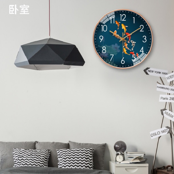 Đồng hồ treo tường kim trôi không tiếng động trang trí decor hình tròn 20cm