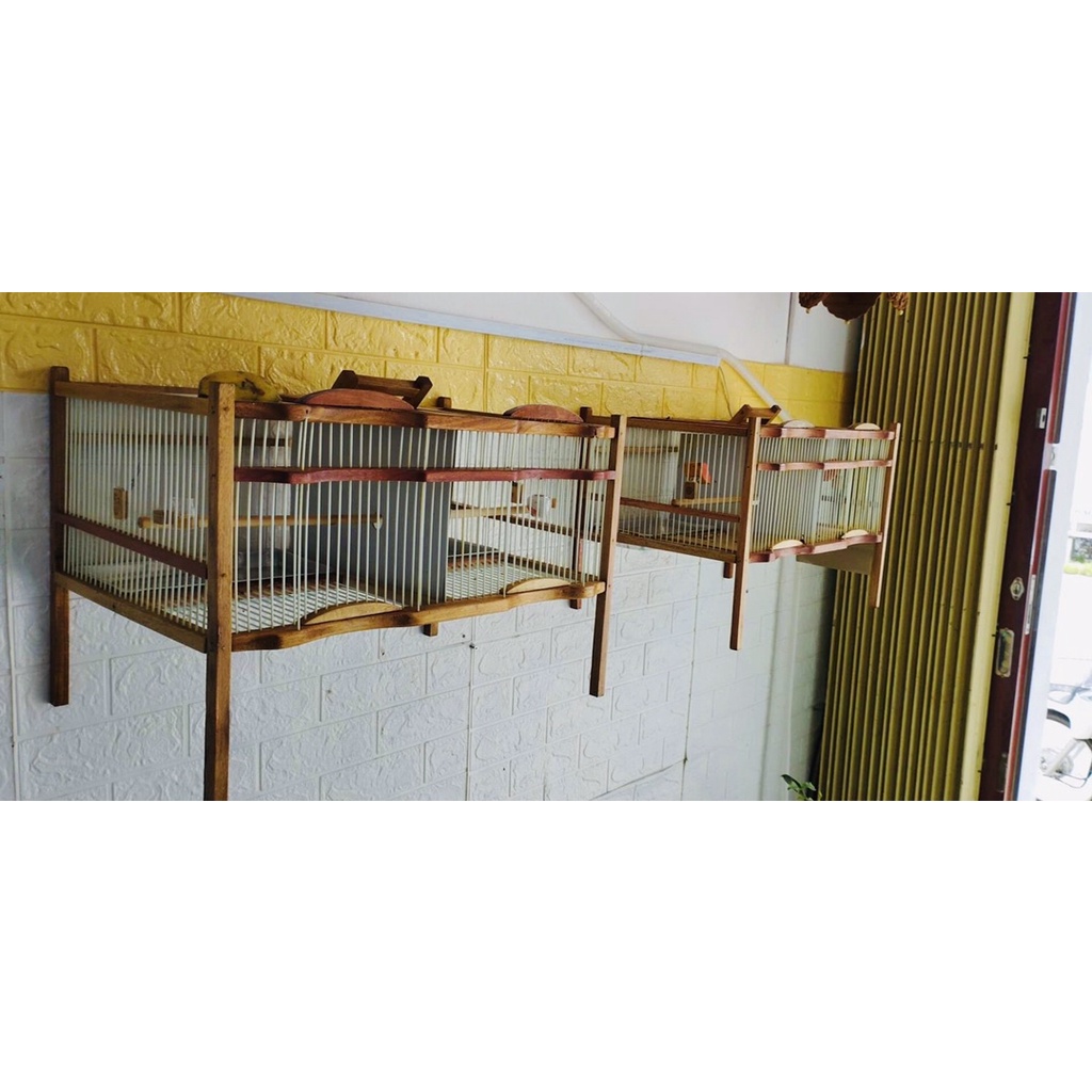 Khung lồng tắm đôi tự giáp.tắm chim mào,mi,choè, khướu..tắm lửa thì bỏ vách ngăn là ok.