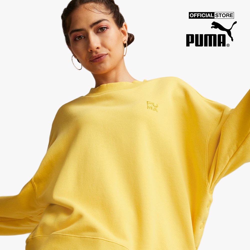 PUMA - Áo sweatshirt nữ cổ tròn tay dài Infuse 535647-40