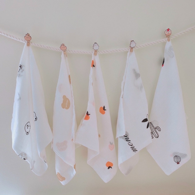 Khăn sữa sợi tre Monona xuất Hàn mềm mại cho bé kt 30x30