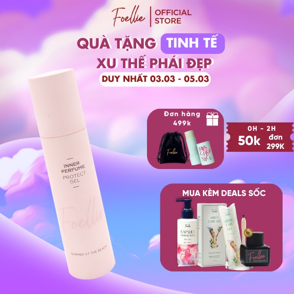 Gel Bảo Vệ Và Cấp Ẩm Vùng Kín Foellie Hương Biển 50ml - Summer At The Beach Inner Perfume Protect Gel 6230