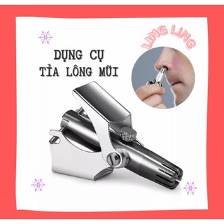 Dụng cụ tỉa lông mũi, máy cắt lông mũi bằng tay, kéo cắt tỉa lông mũi có hộp thép không gỉ
