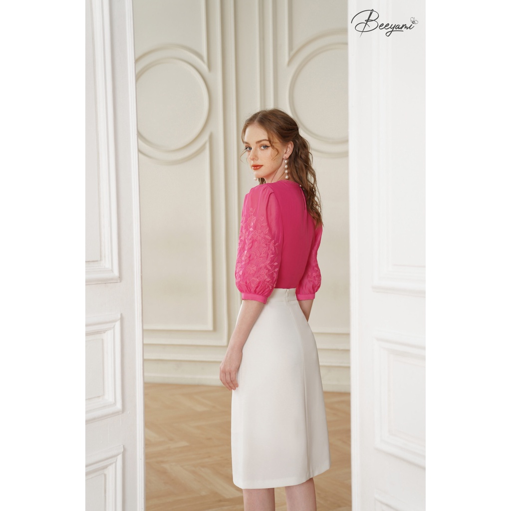 Chân Váy Chữ A Ngang Gối Simple Lady - Vải Garbadine cao cấp co giãn