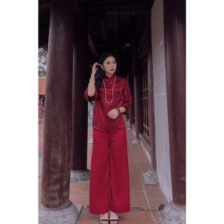 Đồ lam đi chùa - Bộ Pháp Phục lụa gấm cổ tàu cao cấp