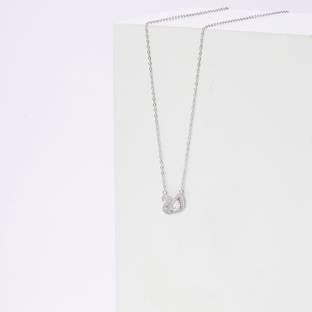 Dây chuyền thiên nga CDE Crystal Swan Necklace White CDE6042WH - Dây chuyền bạc nữ