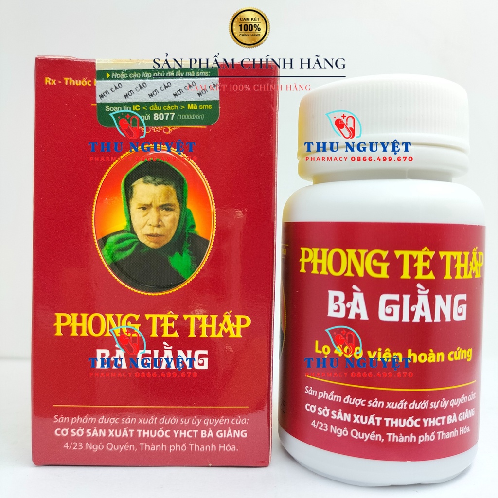 Phong Tê Thấp Bà Giằng dạng lọ - Đau nhức xương, mỏi, tê buồn chân tay, sưng các khớp, đau do thoát vị đĩa đệm, vai gáy