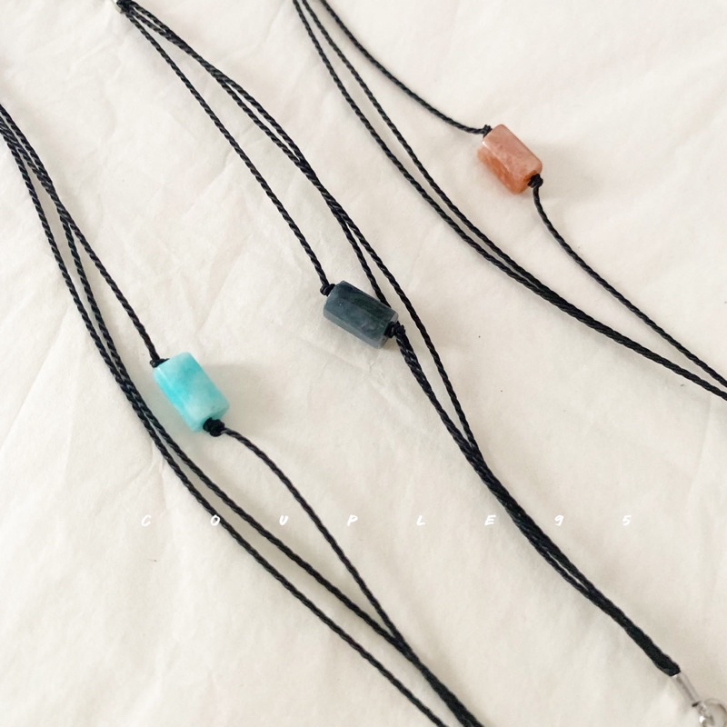 Vòng tay đá đen xám, xanh, hồng