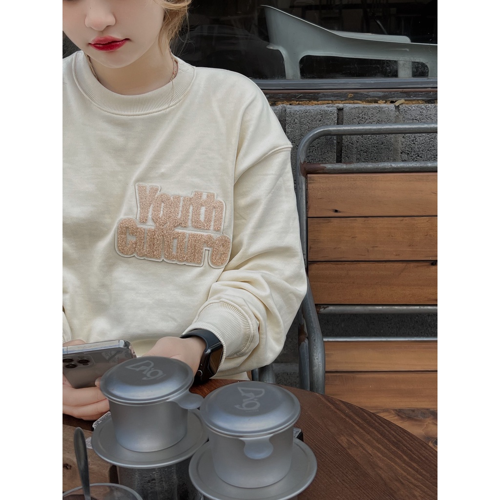 Áo nỉ Sweater Oversize Beige YOUTH CULTURE - thương hiệu 84RISING
