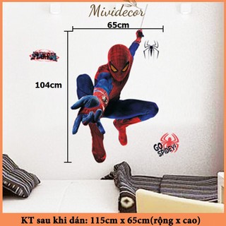 Decal Người nhện 3D , siêu nhân 2 - ZY991-69