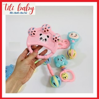 Đồ Chơi Xúc Xắc Lục Lạc 7 Món Hình Thú Đáng Yêu An Toàn Cho Bé