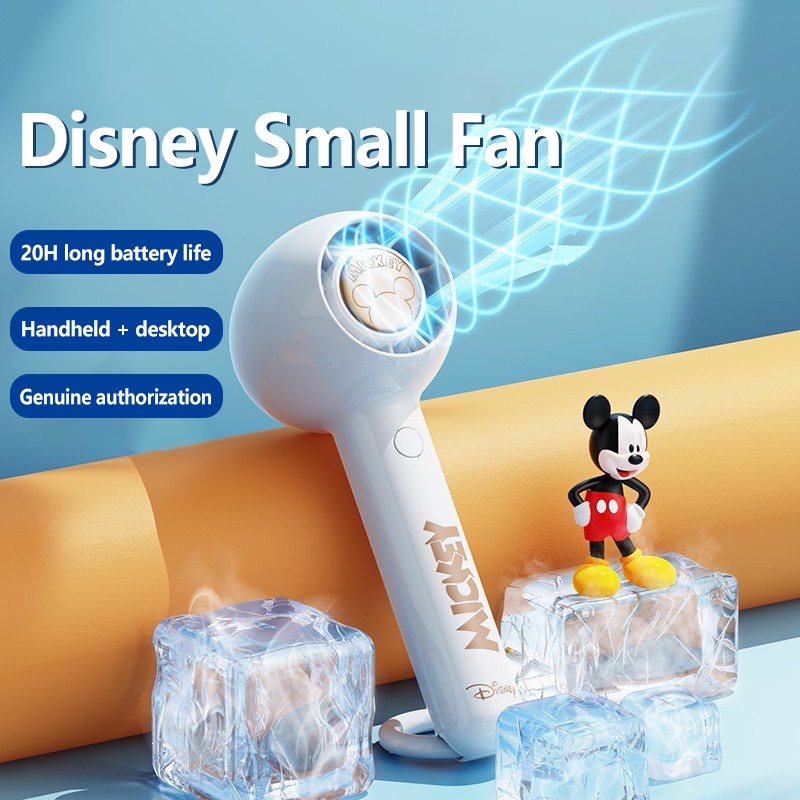 DISNEY Quạt Cầm Tay Siêu Nhẹ BP533 BP533 Thiết Kế Móc Gió Dài Chạy Pin