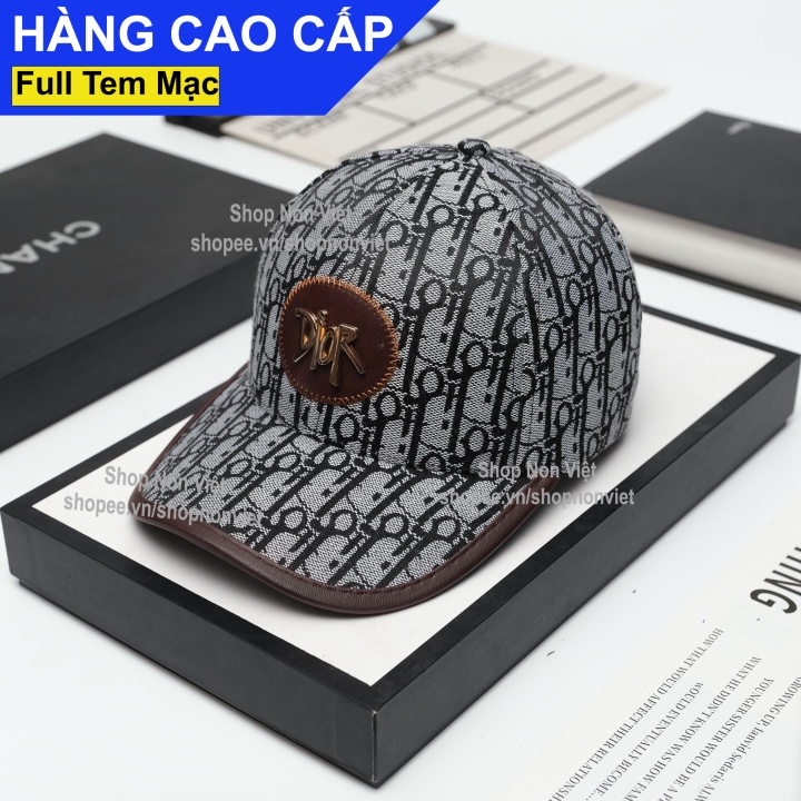 Mũ Lưỡi Trai Nón Kết Dior Đính Logo Nổi Vải Hoạ Tiết Kaki Cotton Màu Bạc Kết Viền Da Nâu Hồng Hoạ Tiết Form Đứng Th