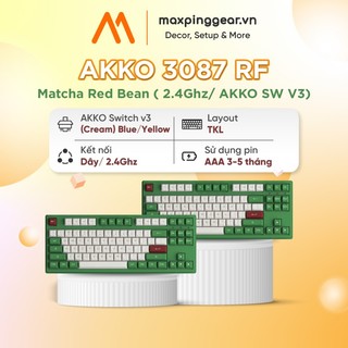 Bàn phím cơ akko 3087 rf matcha red bean