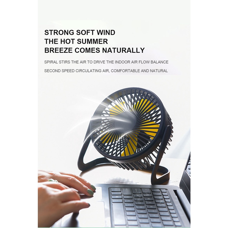 KANGJIA  Quạt Mini Để Bàn 6 inch Sạc USB Tiện Lợi