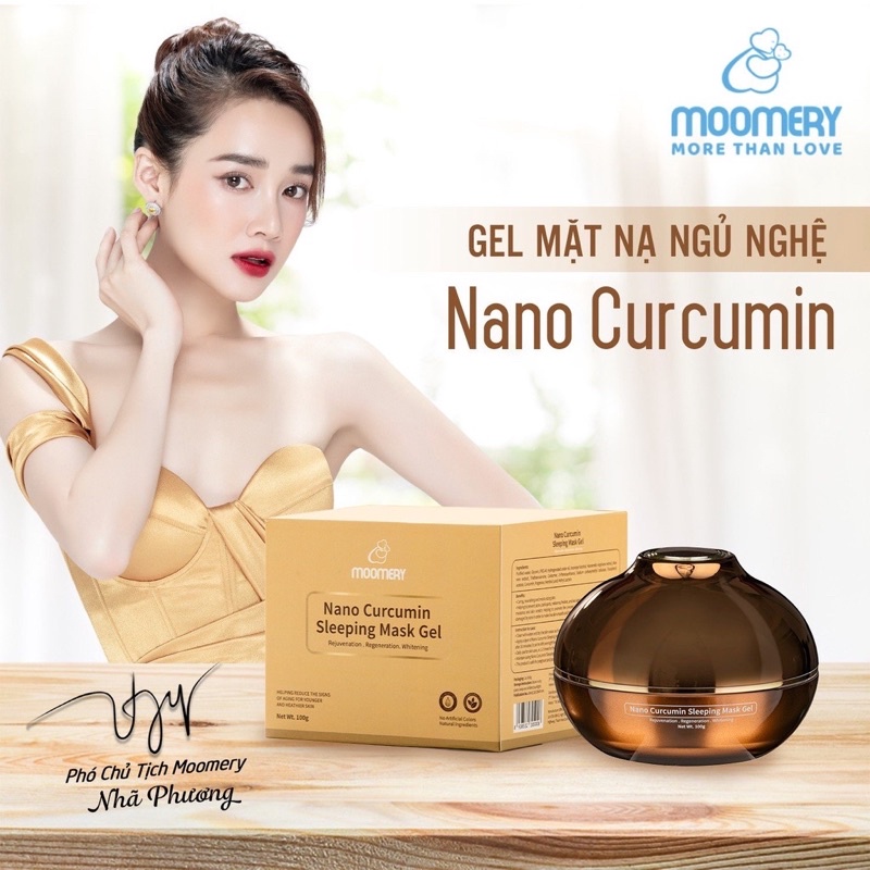 Gel Mặt Nạ Ngủ Nghệ Nano Curcumin Moomery  - Se Khít Lỗ Chân Lông - Nhã Phương