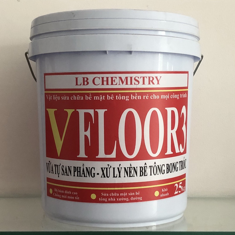 Vật liệu sữa chữa các bề mặt nền sàn nhà kho, nền đường bị bong tróc, lồi lõm cho bề mặt láng đẹp sau khi thi công 25KG