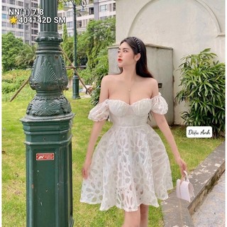 ĐẦM HOA CÚP NGỰC BIGSIZE