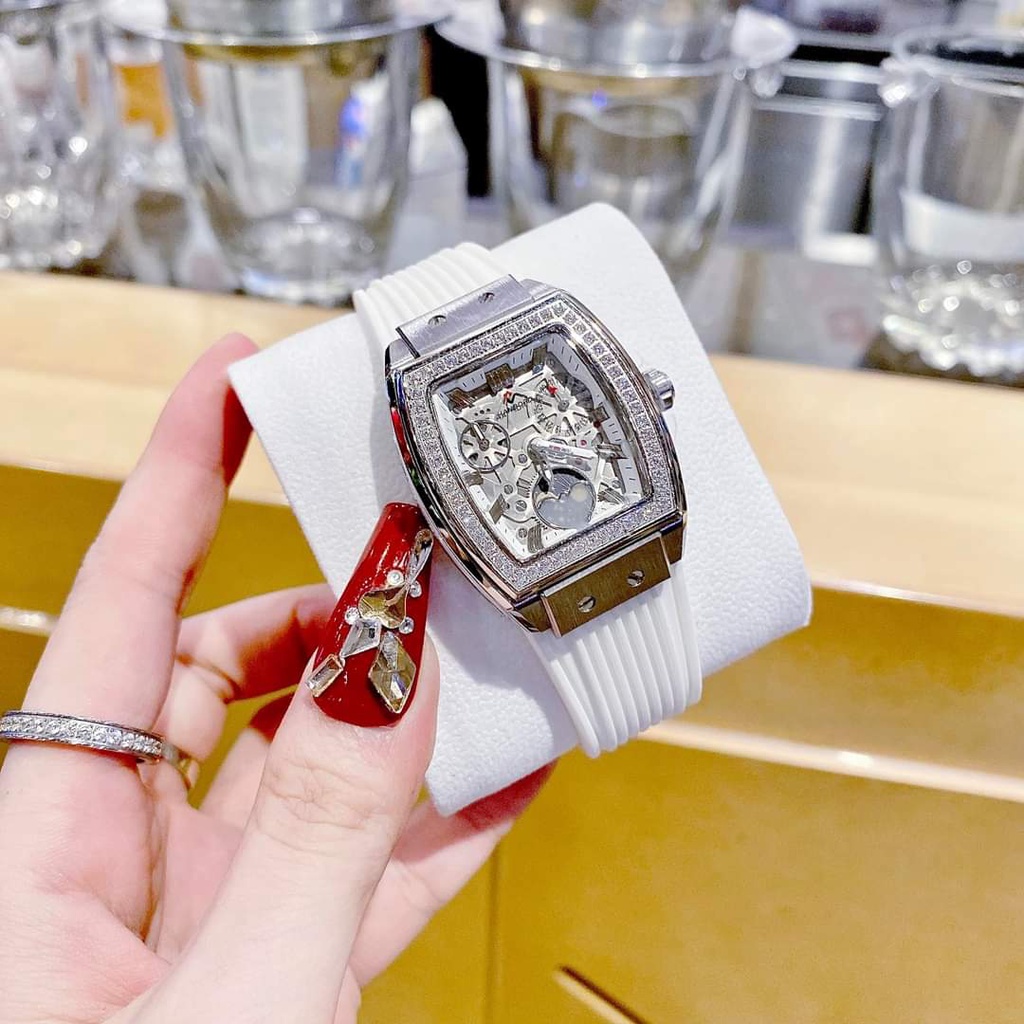 Đồng Hồ Nữ Hanboro Chính Hãng phiên bản Moonphase Siêu Hot Hit, Size:36mm Full Box